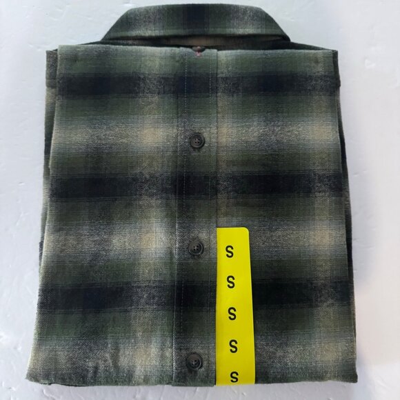 Weatherproof Vintage Mens Plaid Button-Up Shirt Small Green - Picture 2 of 9